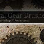 16 Metal Gear Photoshop Brushes HiRes