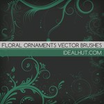 5 Floral Ornaments Vector Brushes