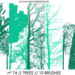 PHOTOSHOP BRUSHES : trees - Photoshop brushes