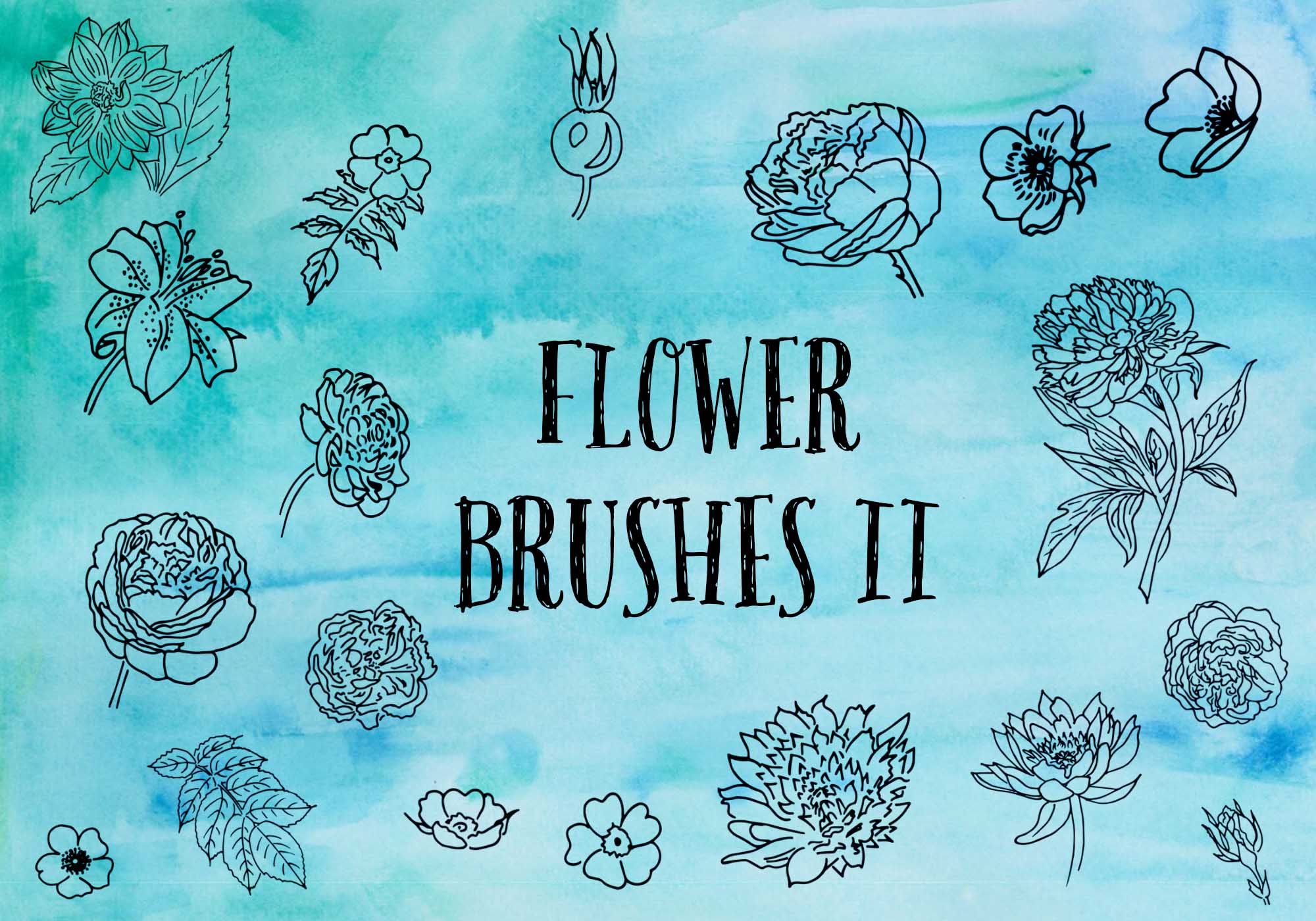 brush photoshop flower download free