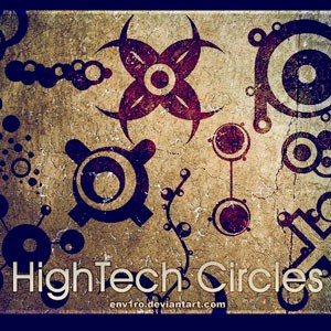 Photoshop brushes tech circles