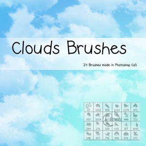 Photoshop brushes clouds, sky
