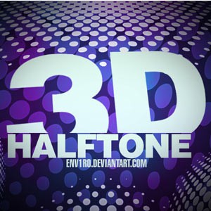 Photoshop brushes 3D halftone