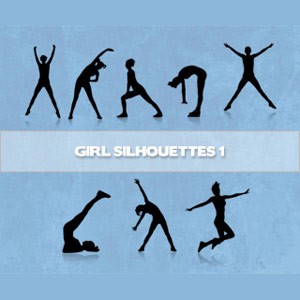 Photoshop brushes girls, silhouettes