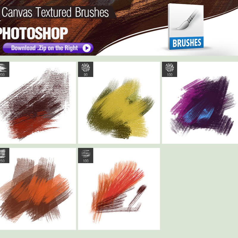 Photoshop brushes canvas, texture