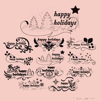 Christmas Text Brushes 