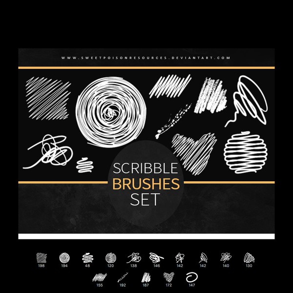 Scribble Brushes for Adobe brushes