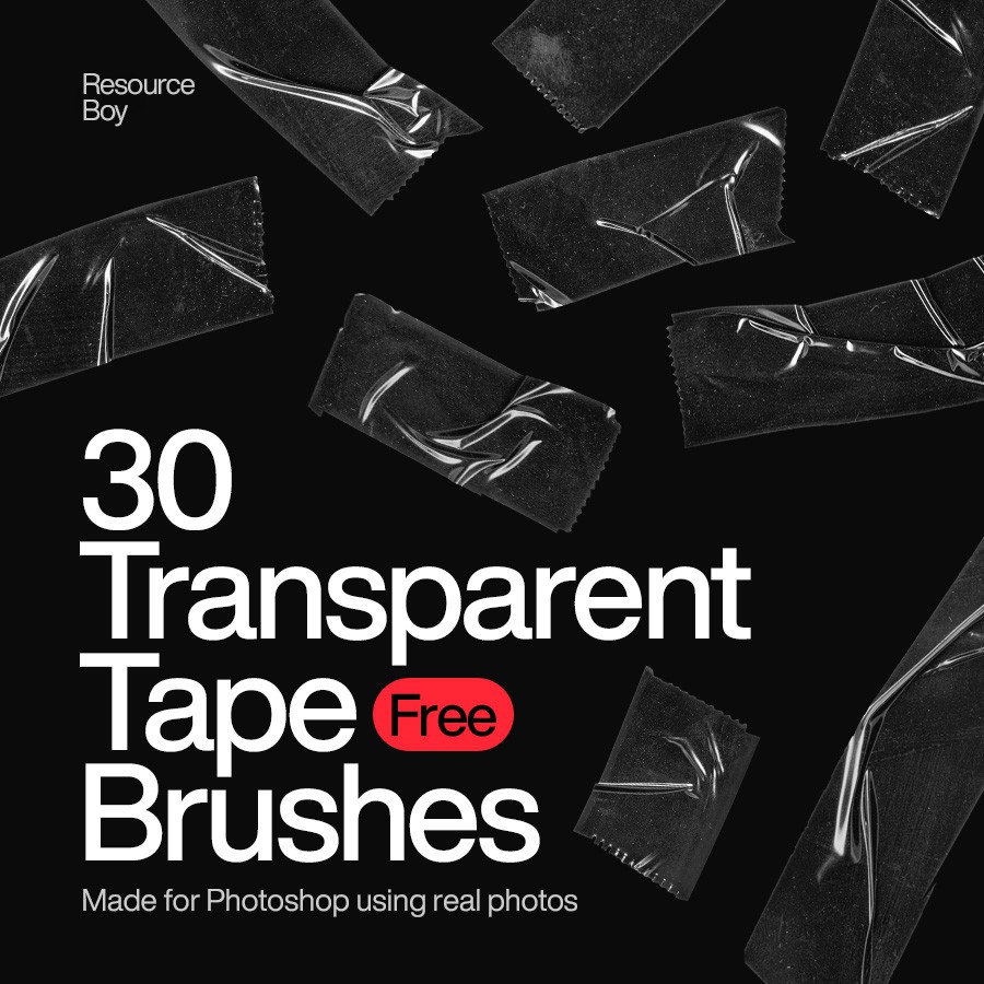 Photoshop brushes adhesive tape, pieces