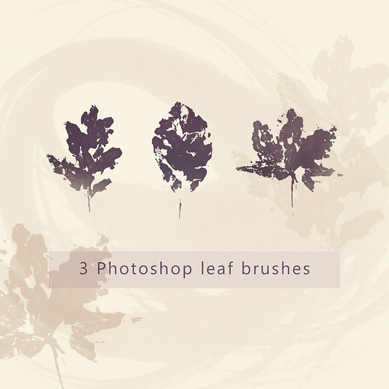 Photoshop brushes autumn, leaves, silhouette
