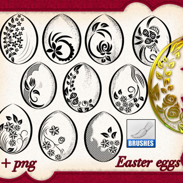 Easter Eggs Brushes - Photoshop brushes