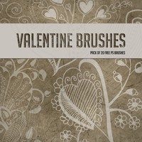 Valentines Day Floral Brushes