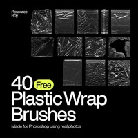 40 Plastic Wrap Photoshop Brushes