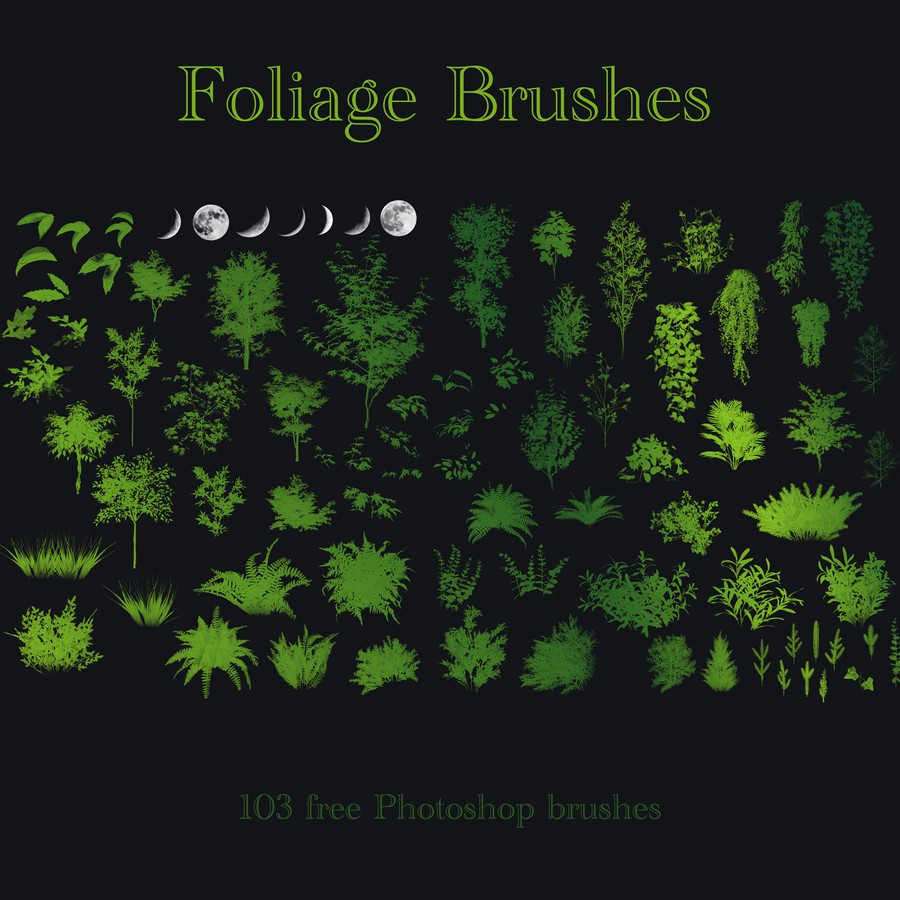 Photoshop brushes foliage