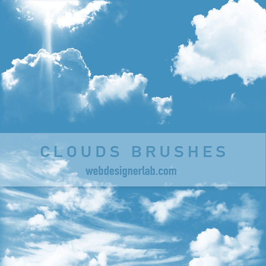 Photoshop brushes clouds, sky