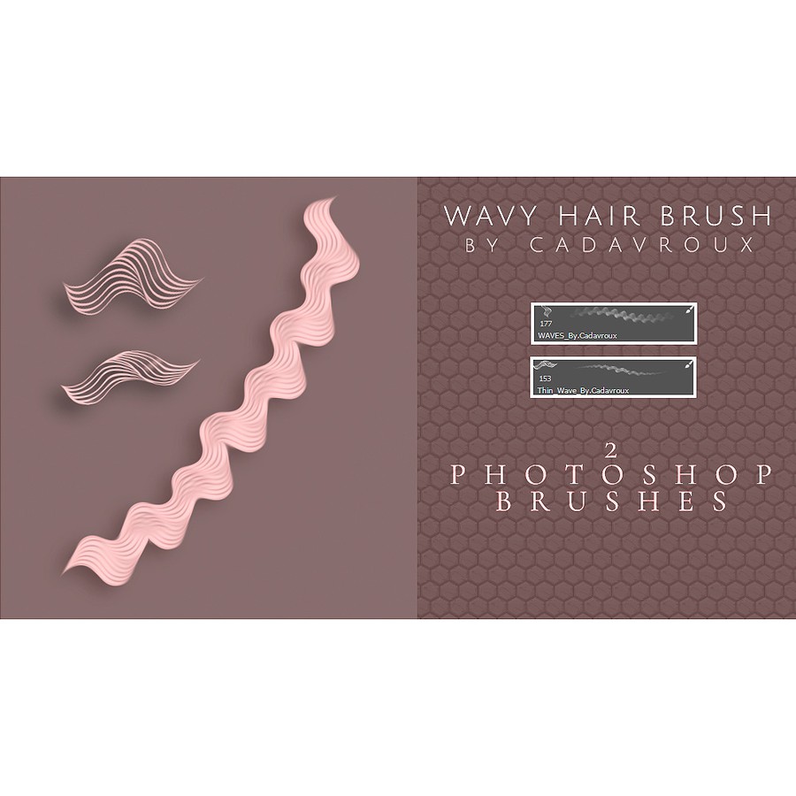 Photoshop brushes hair, vector, wavy