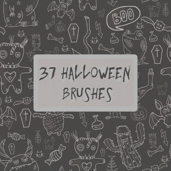 37 Halloween Brushes - Photoshop Brushes