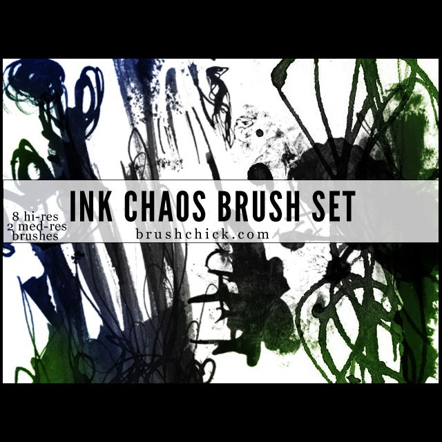 Photoshop brushes ink, stroke