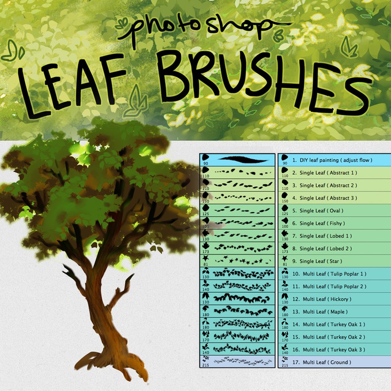 tree leaf brush photoshop free download