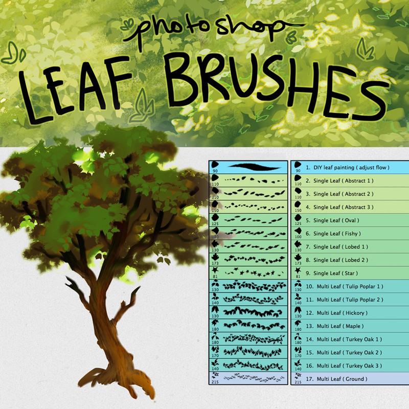 tree leaf brush photoshop free download