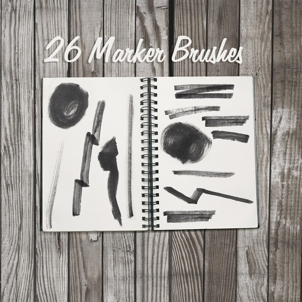 26 Marker Pen Brushes brushes