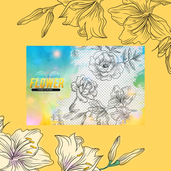 Outline Flowers Brushes brushes