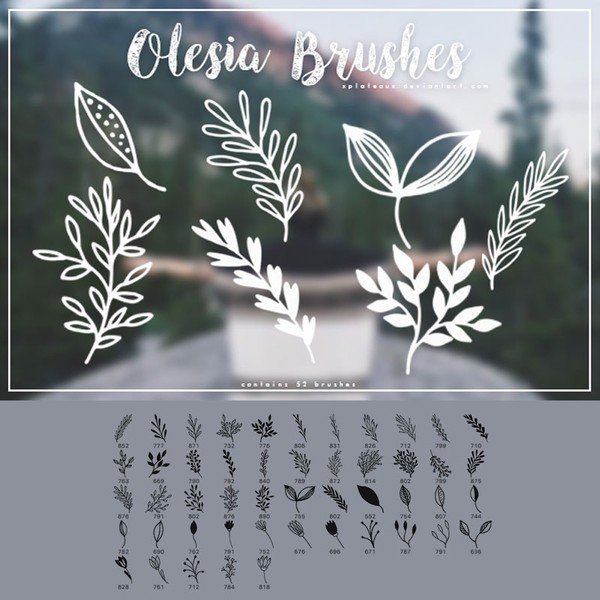 45 Free Plant Brushes - Photoshop brushes