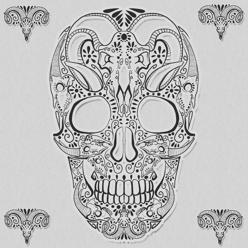 Photoshop brushes skull, decorative