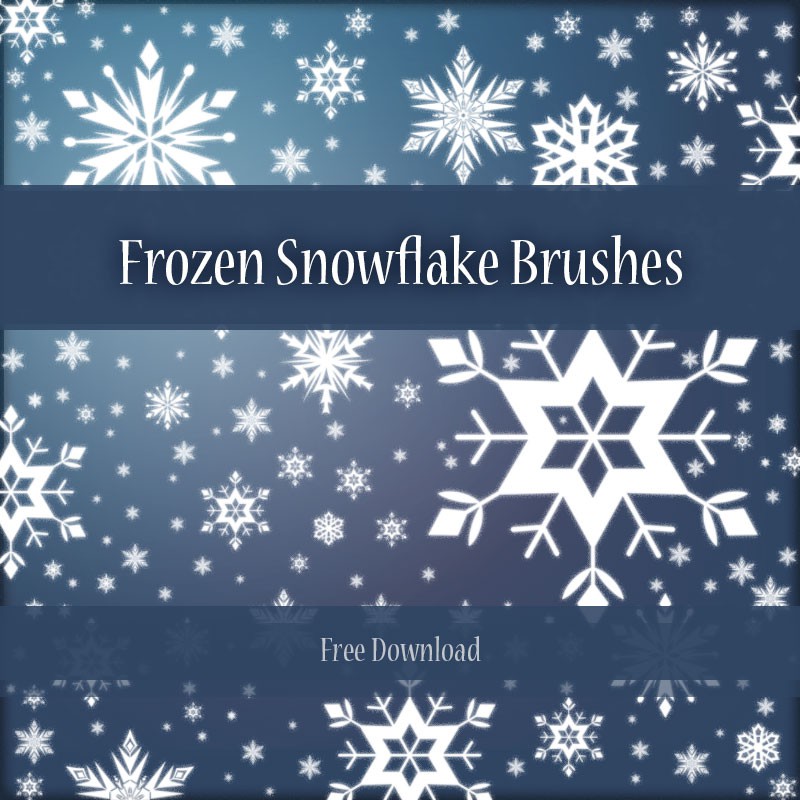 Photoshop brushes snowflakes, winter