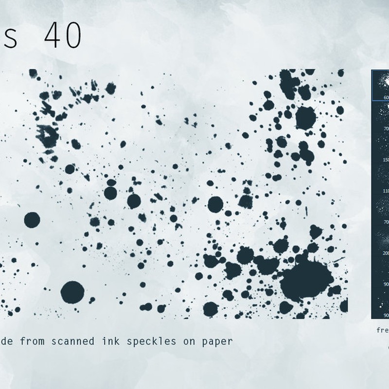 Photoshop brushes splatters