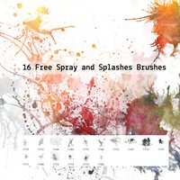 16 Free Spray and Splashes Brushes