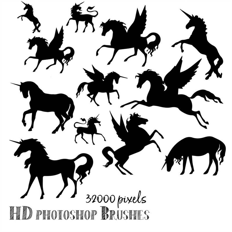 Photoshop brushes unicorn