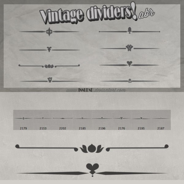 Vintage Dividers Free Brushes brushes
