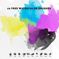 10 Free Watercolour PS Brushes