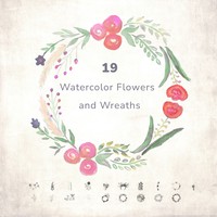 19 Free Watercolor Flowers and Wreaths