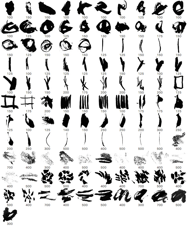 brushes palette