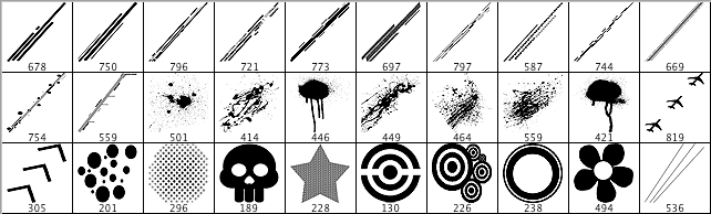 brushes palette