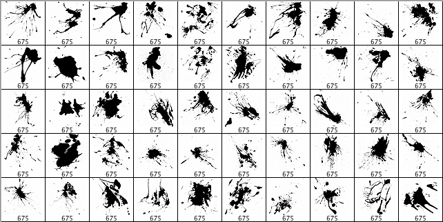 Blood or Ink Splatter Effect