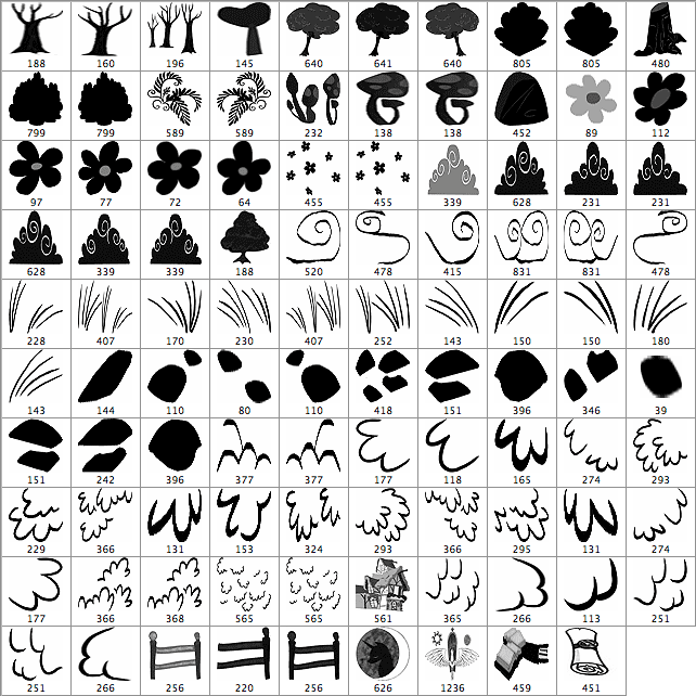 brushes palette