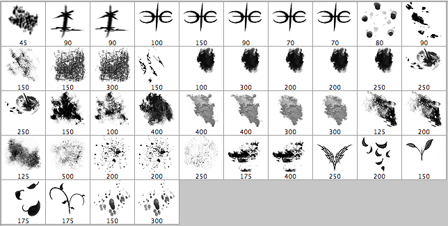 brushes palette