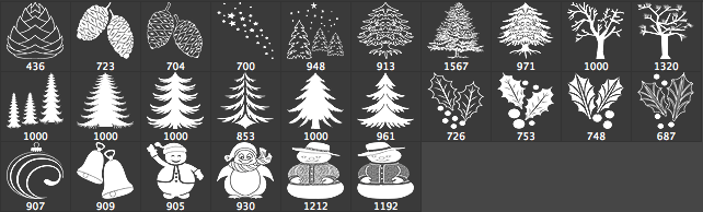 christmas photoshop brushes free download