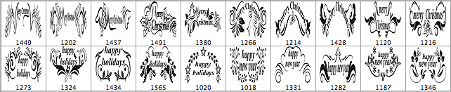 Christmas Holidays Text Brushes - Photoshop brushes