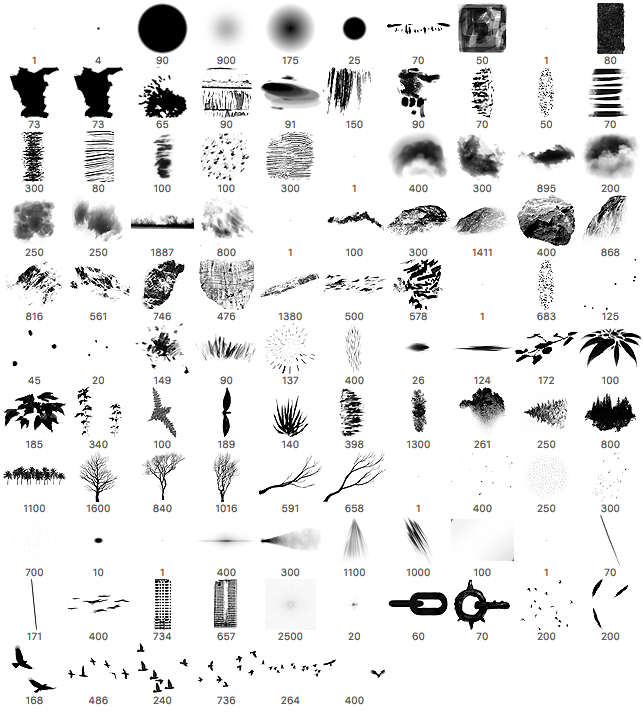 brushes palette