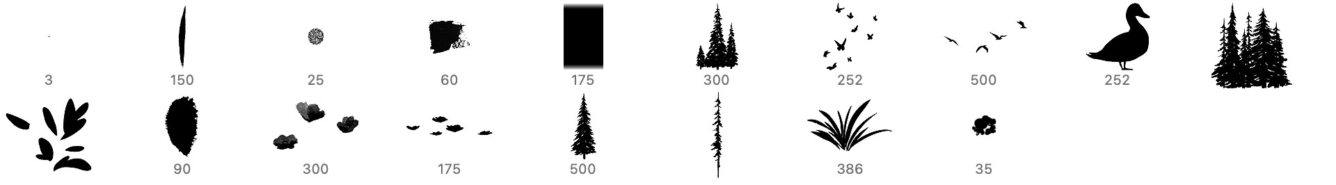 brushes palette