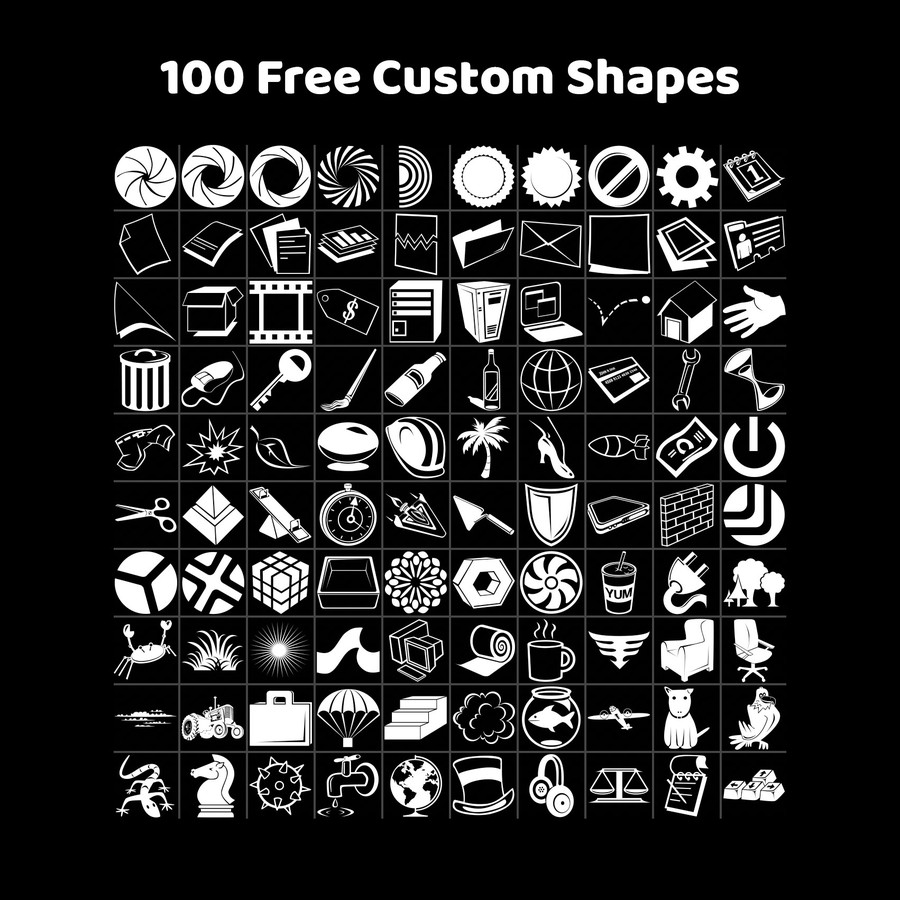 custom shapes for photoshop cs6 free download