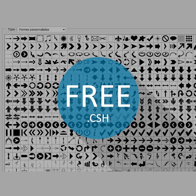 csh photoshop shapes free download