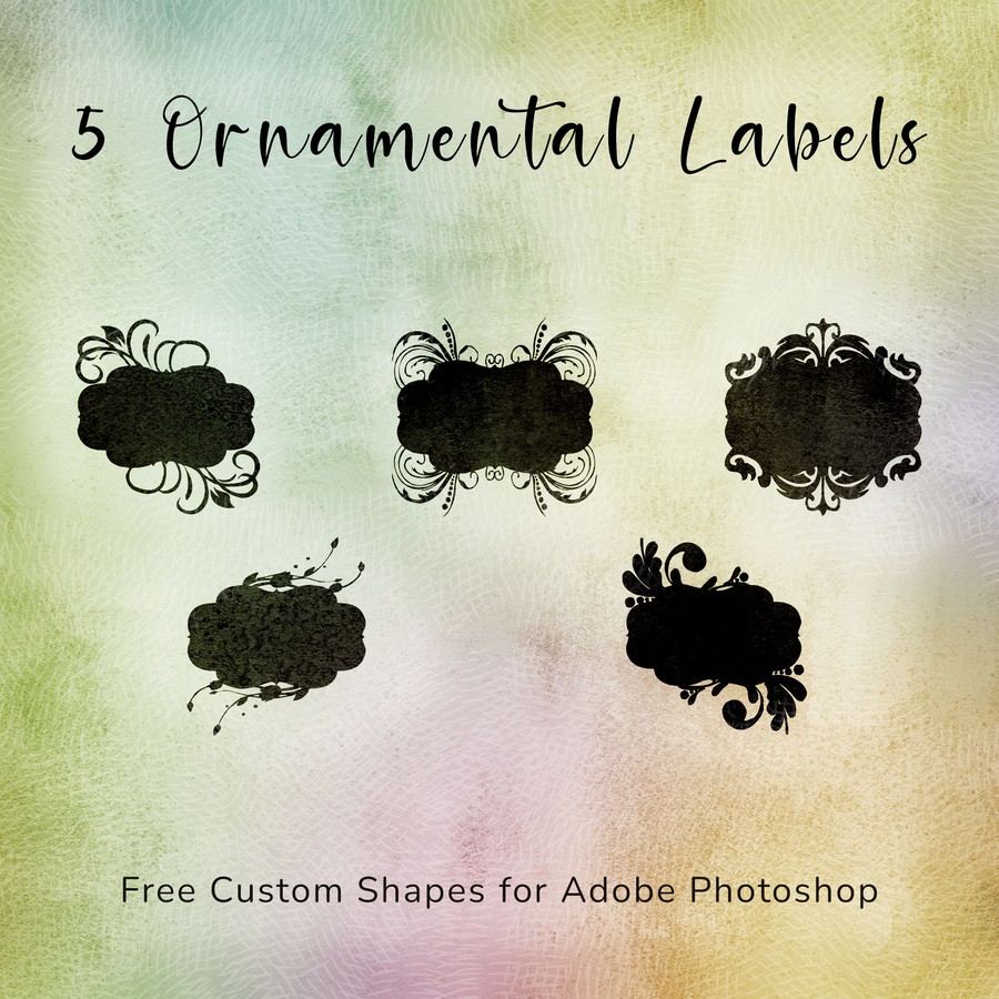 download custom shape label photoshop