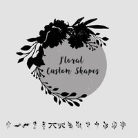 12 Floral Custom Shapes