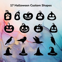17 Halloween Custom Shapes