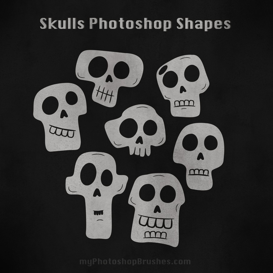 Photoshop custom shapes skull