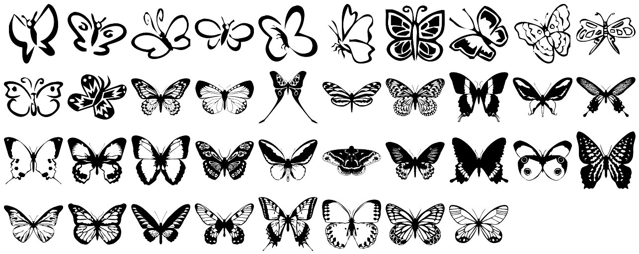 butterfly shapes for photoshop free download